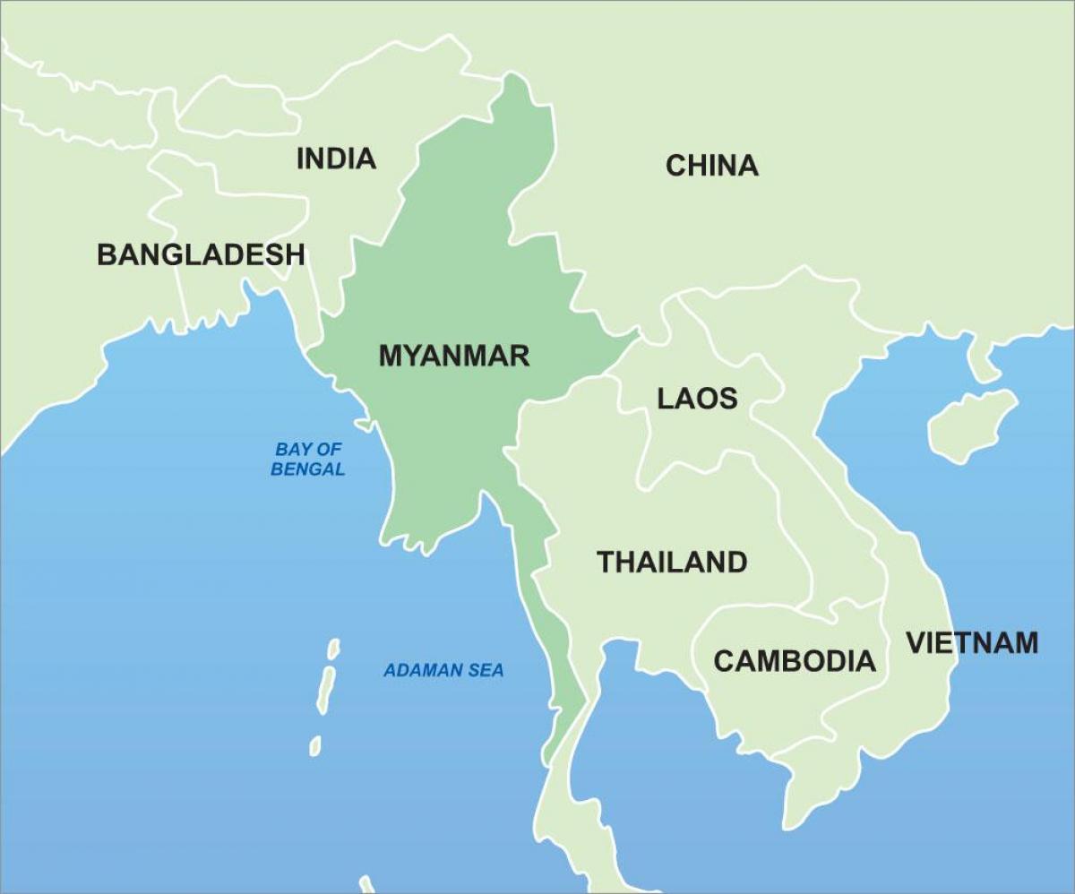 Burma në hartë të azisë