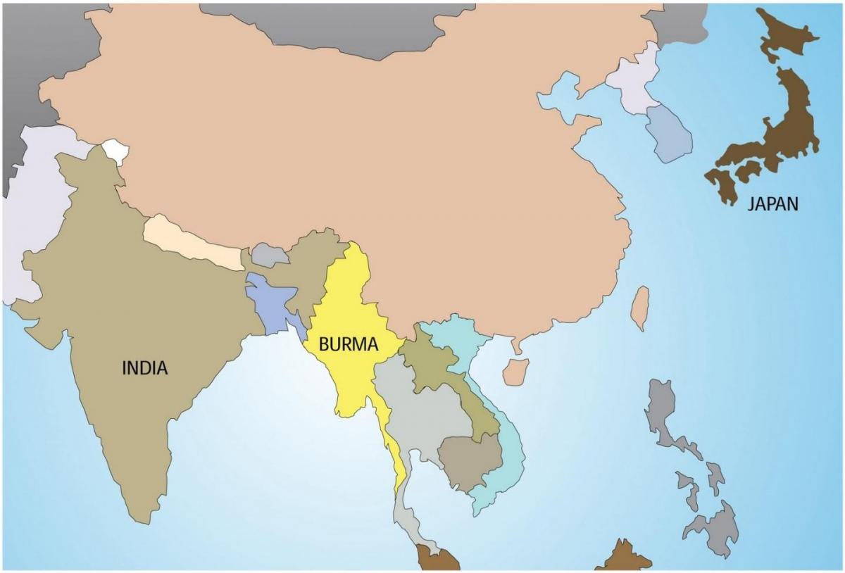 Myanmar në hartë të botës