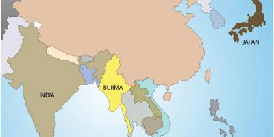 Myanmar në hartë të botës