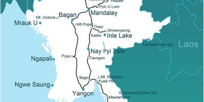 Një hartë Mianmar